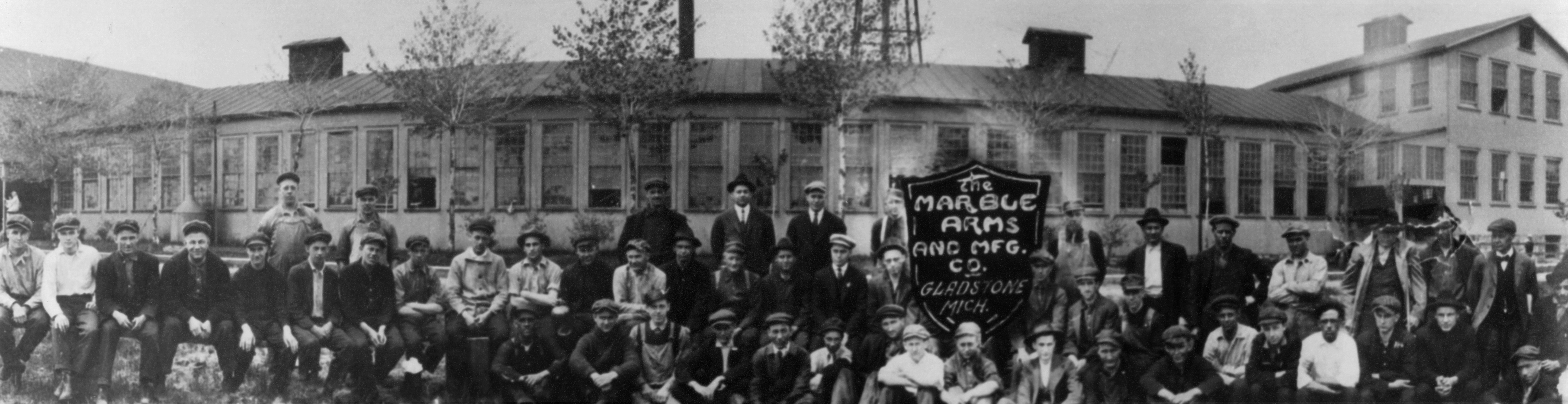 Marble Arms team outside the factory